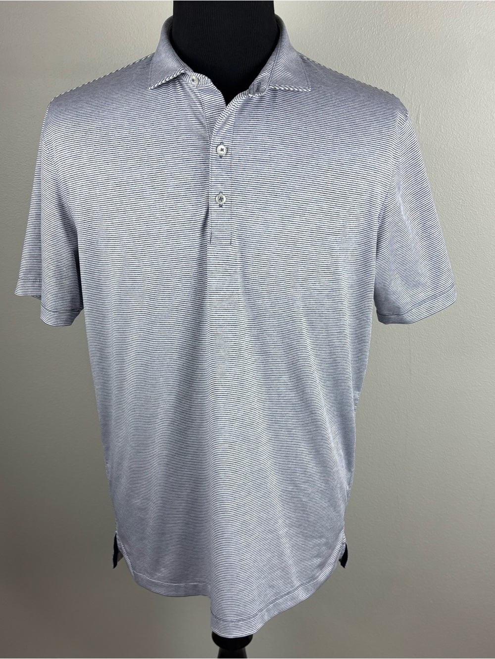 Johnnie-O Golf Performance Jersey Polo Shirt Mens Large L Lyndonn w/Club Logo